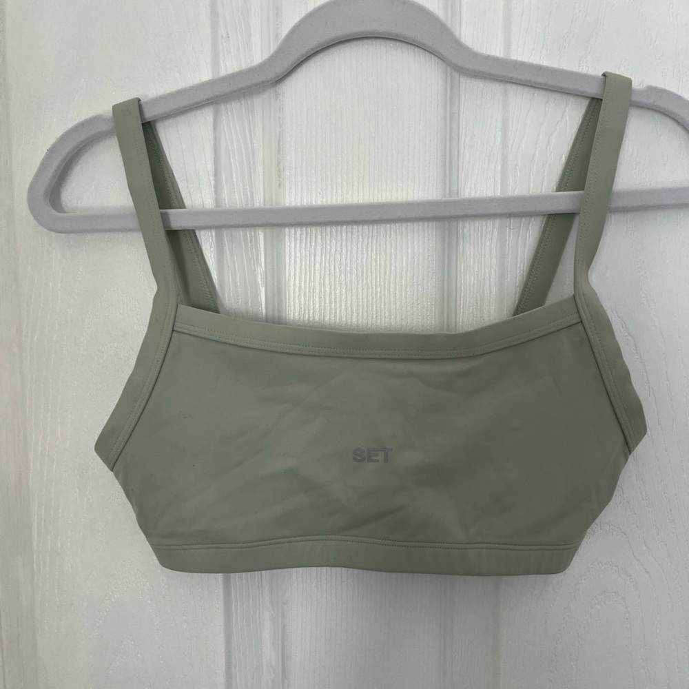 SET Active light green sports bra size S